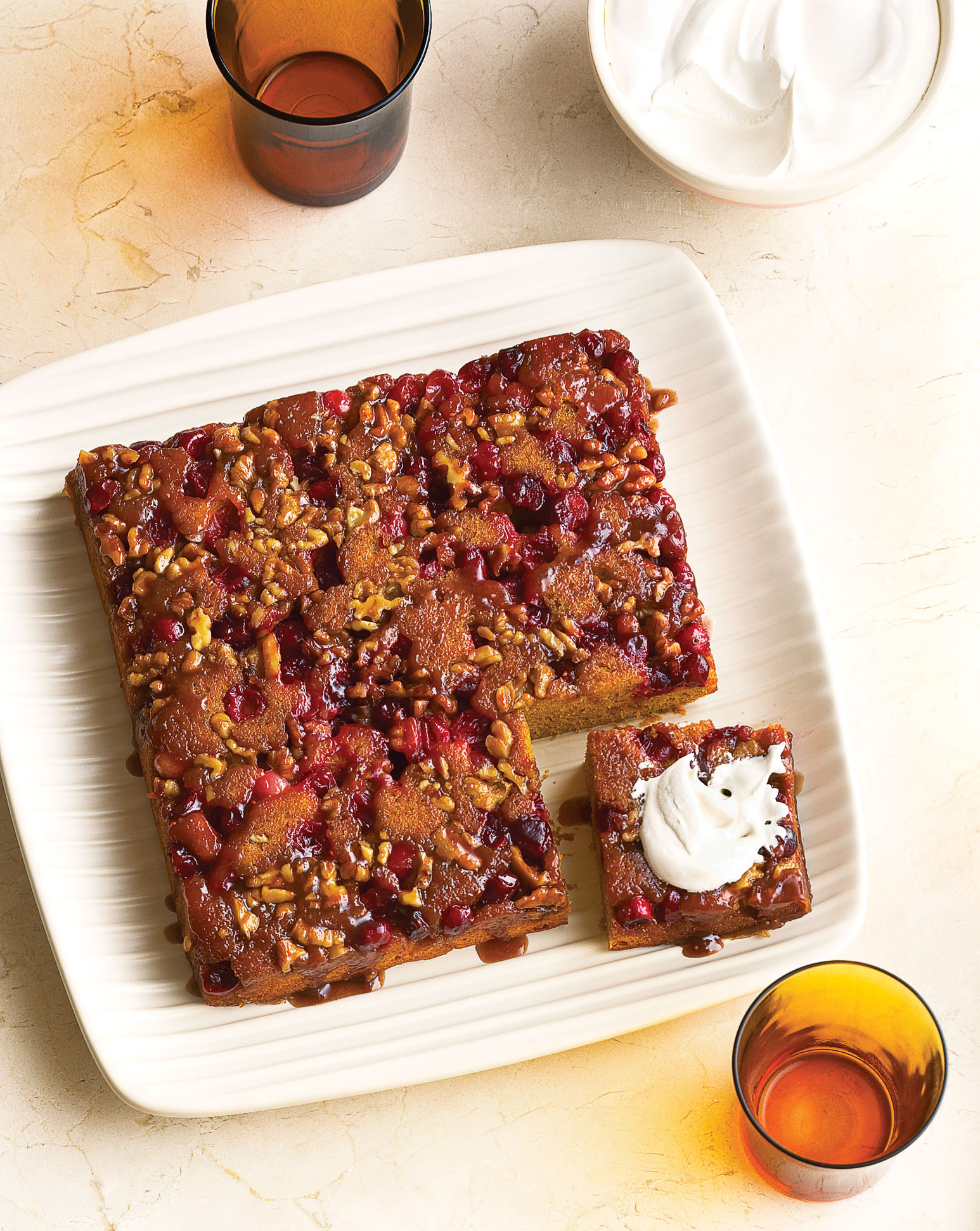 Cranberry Pumpkin Upside-down Cake