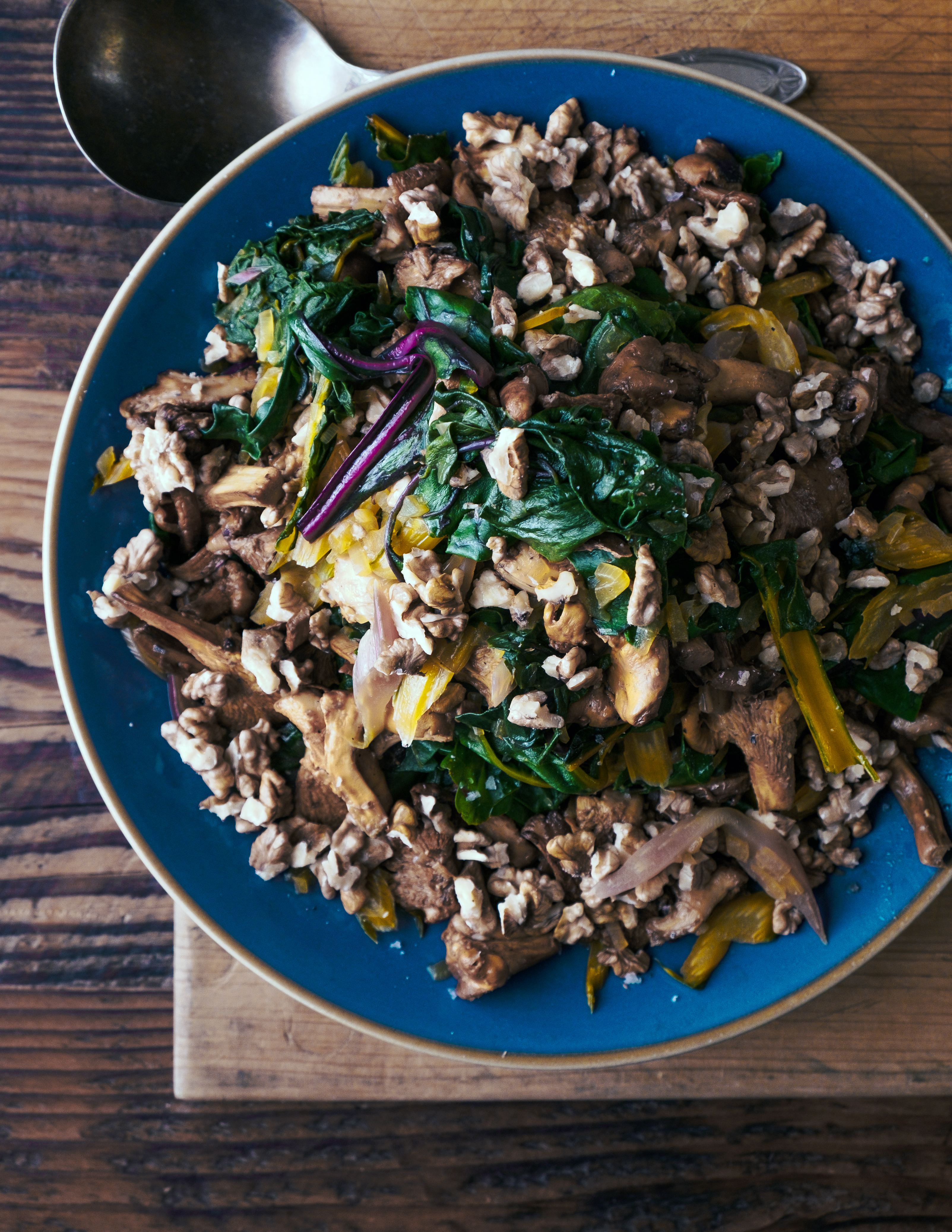 rainbow-chard-with-chanterelles-and-walnuts