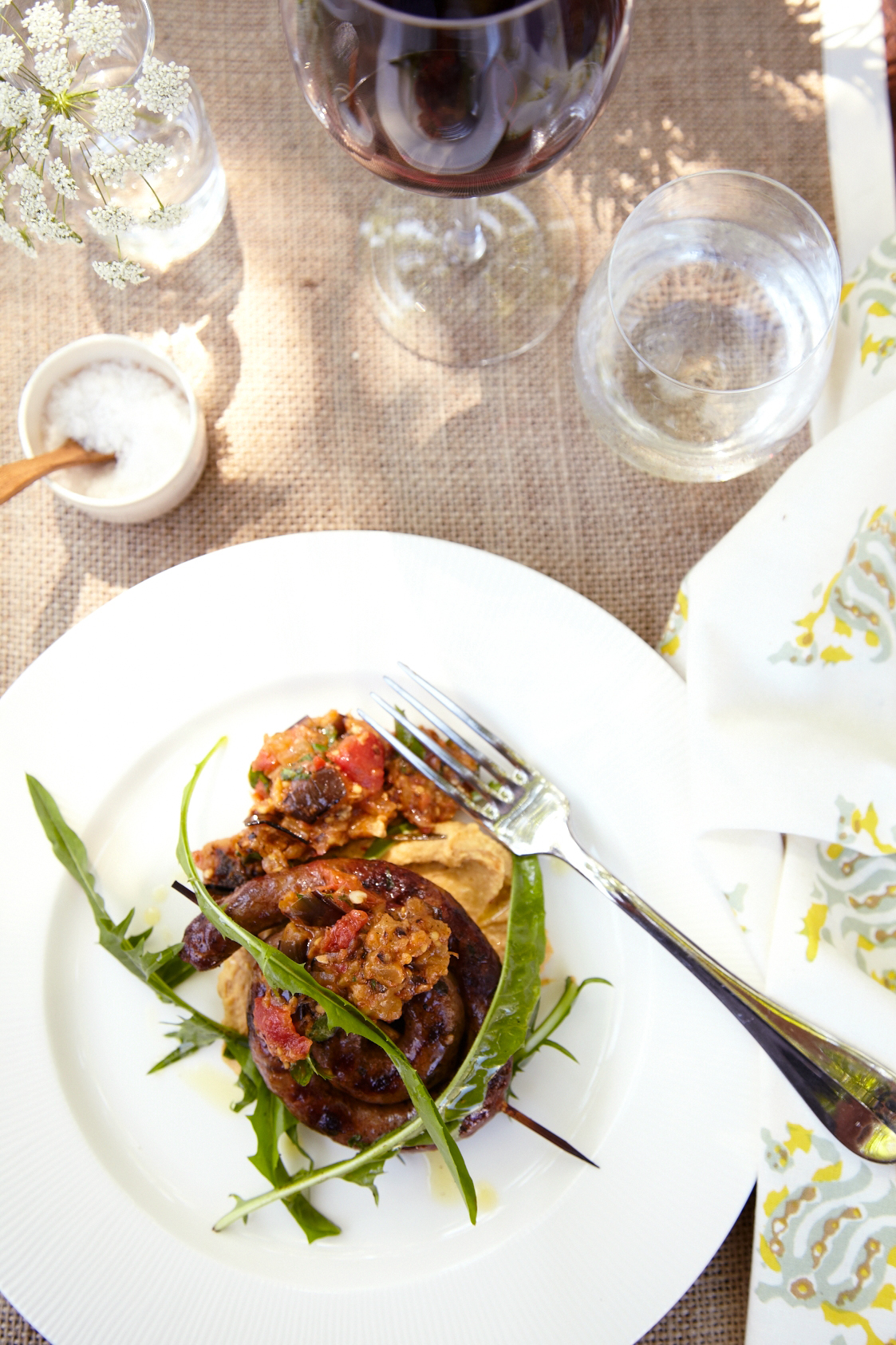 merguez-with-chickpea-puree-and-eggplant-jam