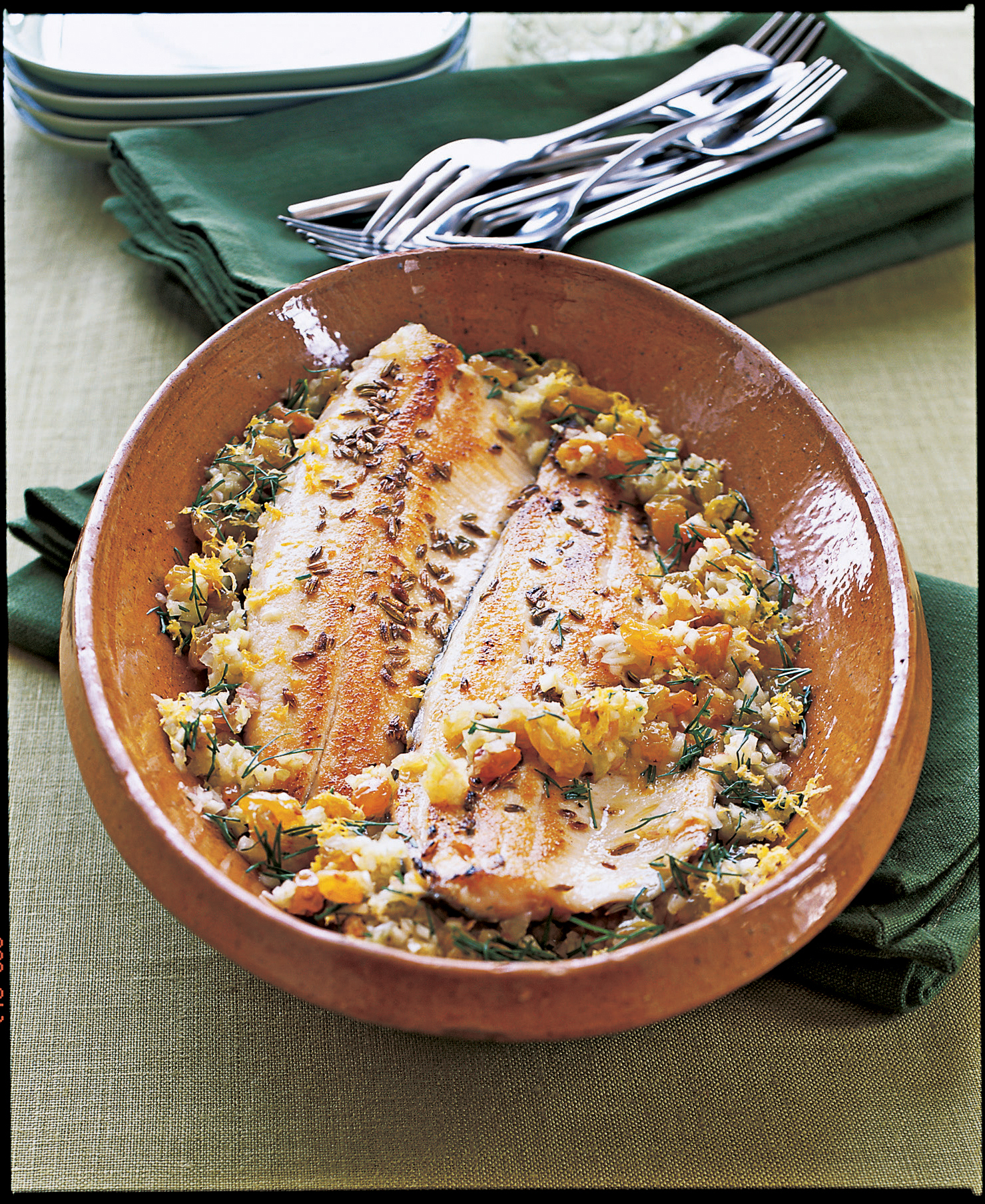 fennel-crusted-trout-with-lemon-ginger-vinaigrette