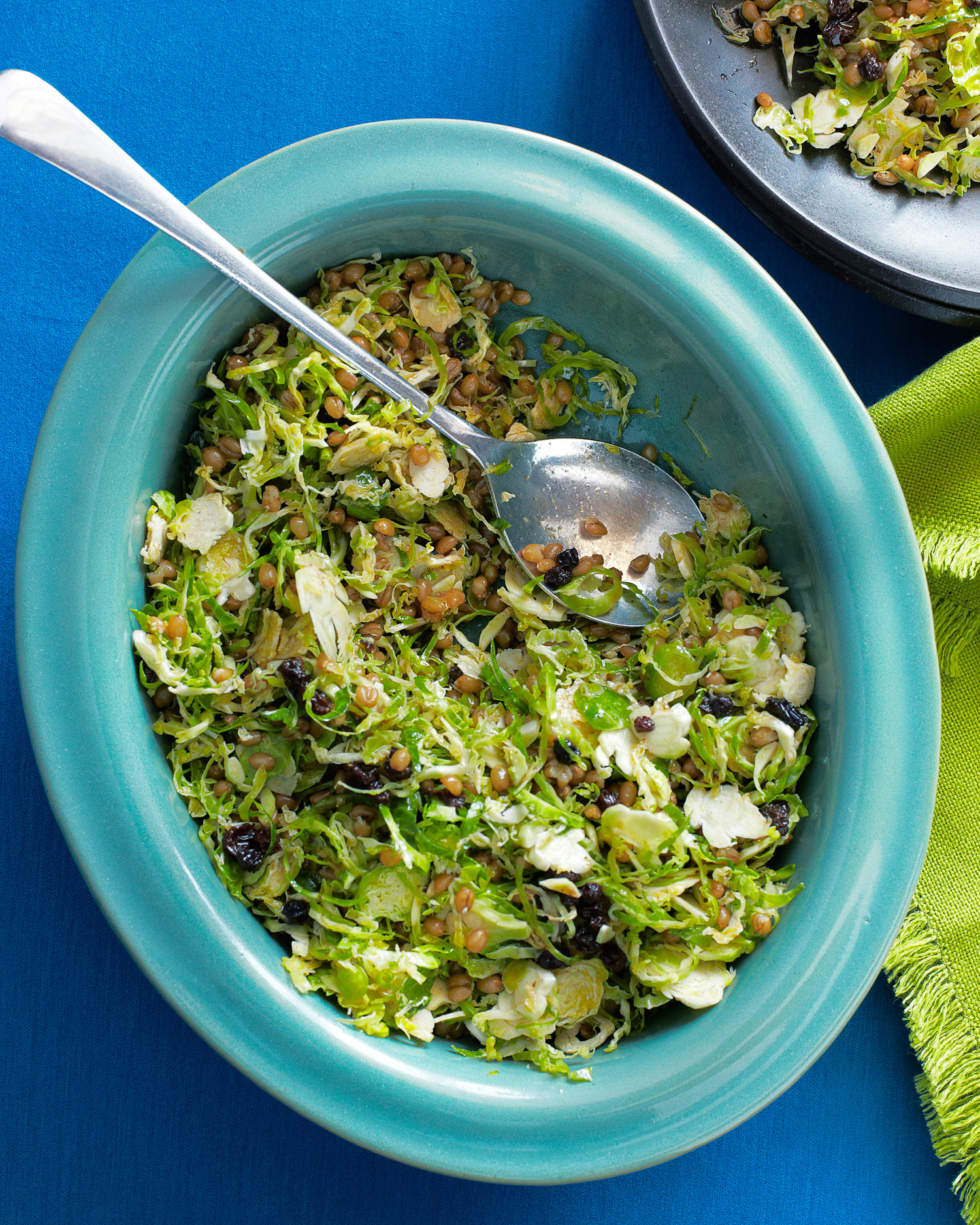 Brussel Sprouts and Wheat Berry Slaw with Smoked Paprika Dressing