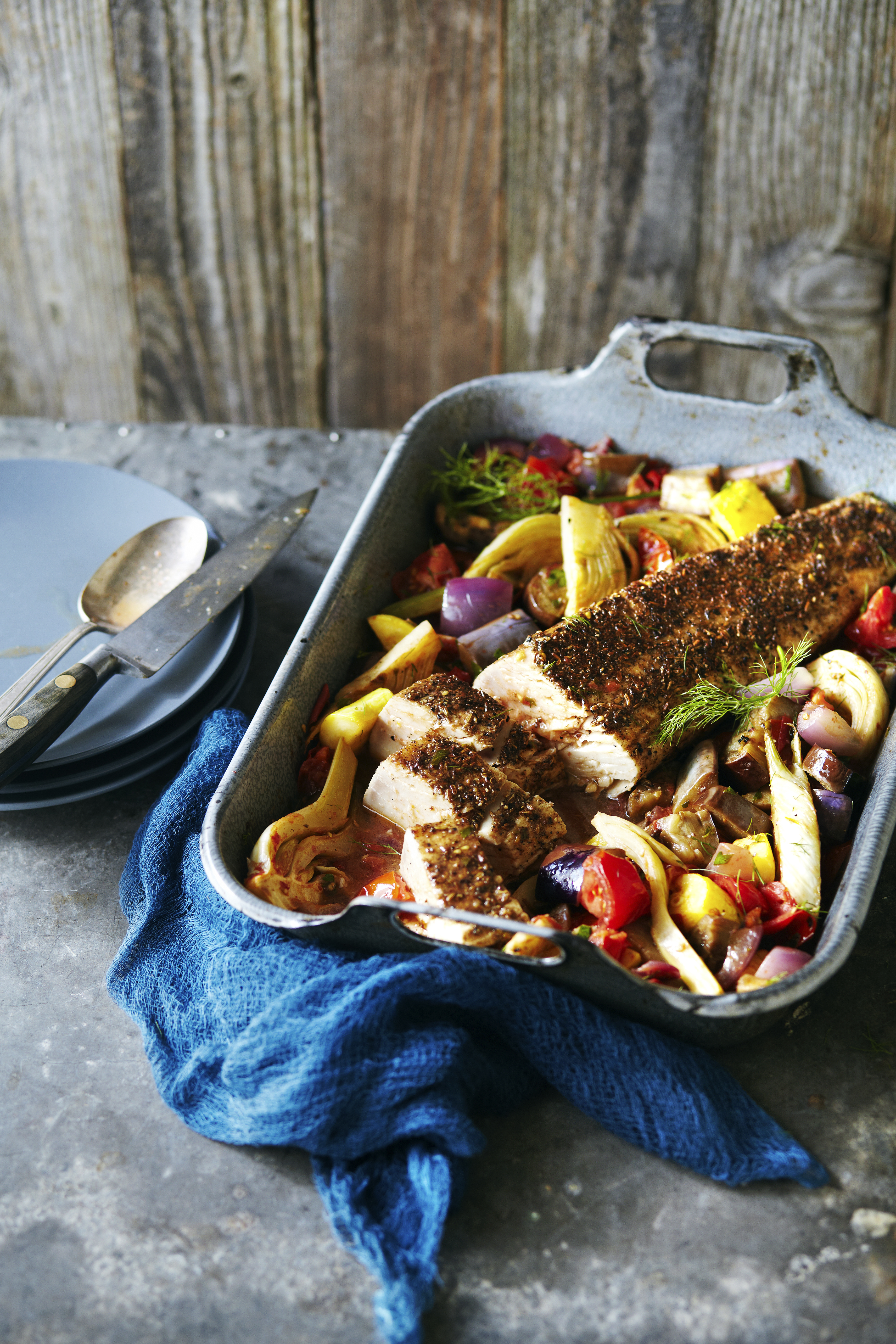 tuna-roast-with-ratatouille