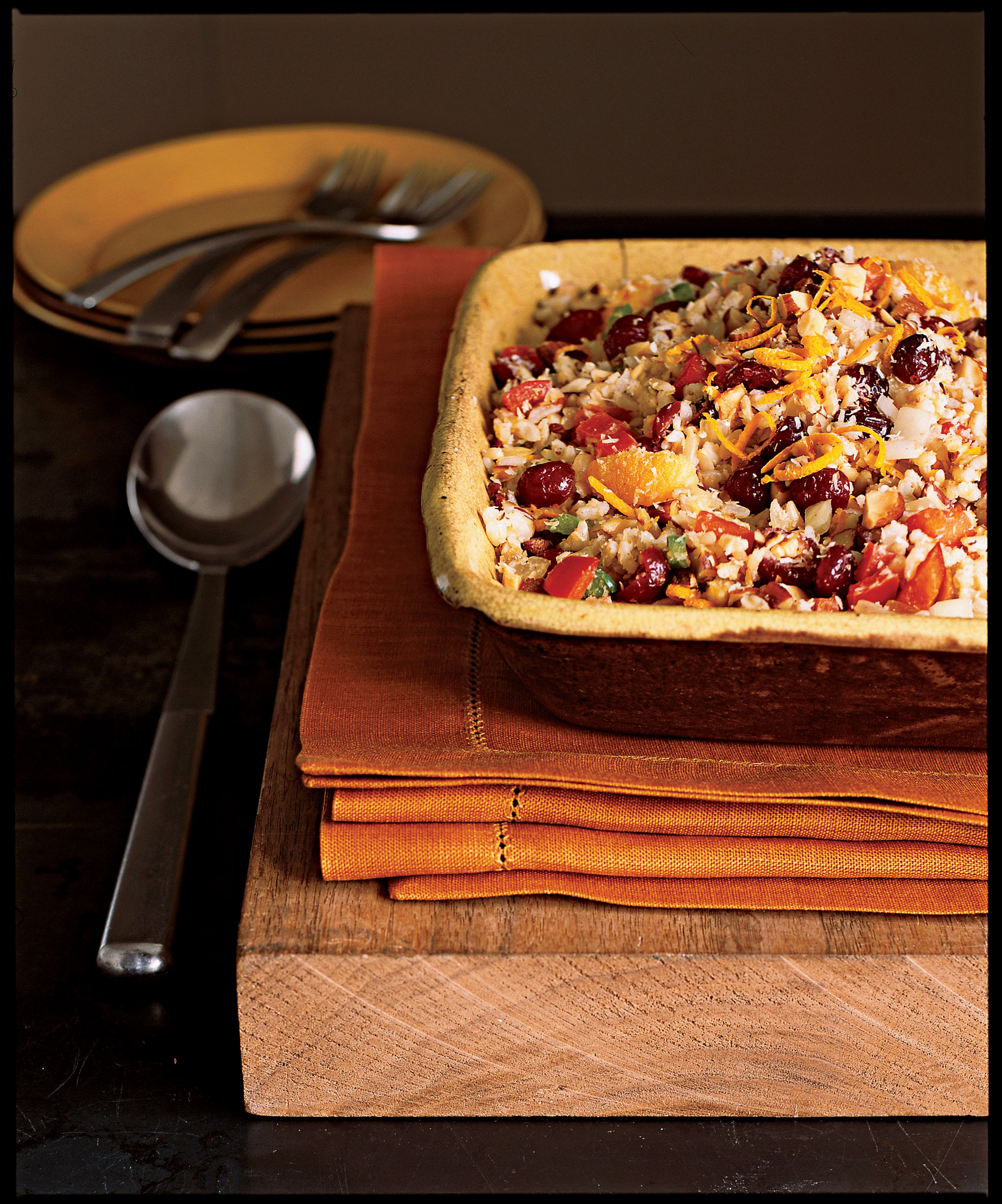 basmati rice dressing made with nuts and fruit