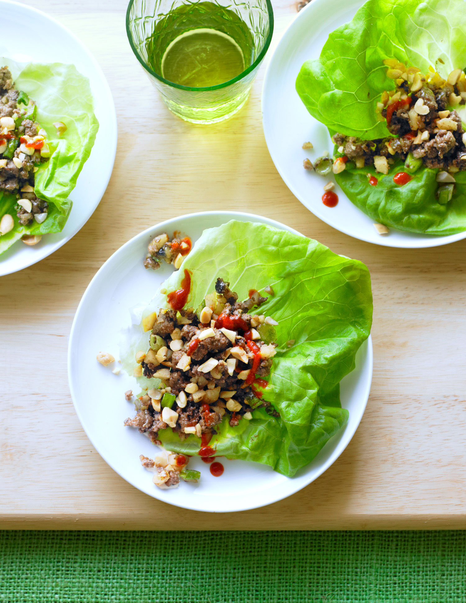 bison-and-water-chestnut-lettuce-cups