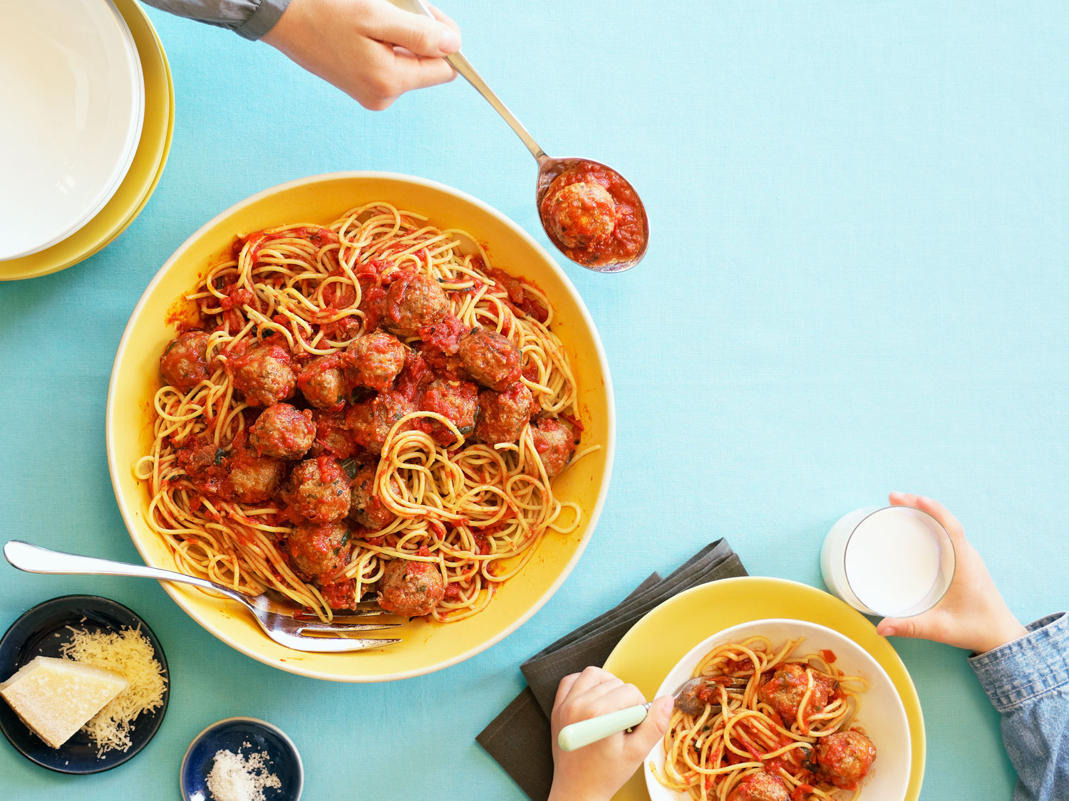 Make-ahead: Campanile’s Spaghetti and Meatballs in Red Sauce (0915)