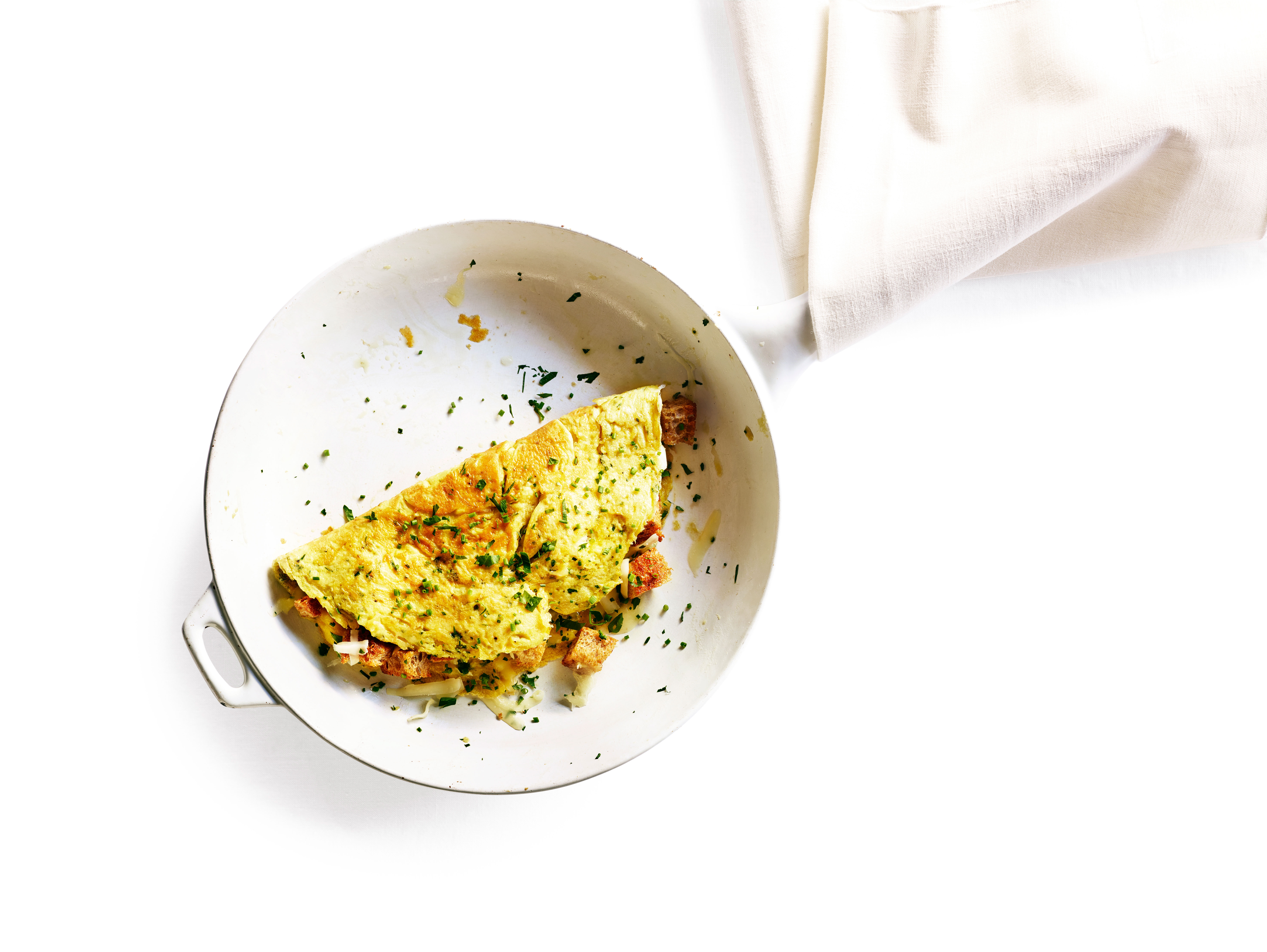 crouton-and-cheese-omelet