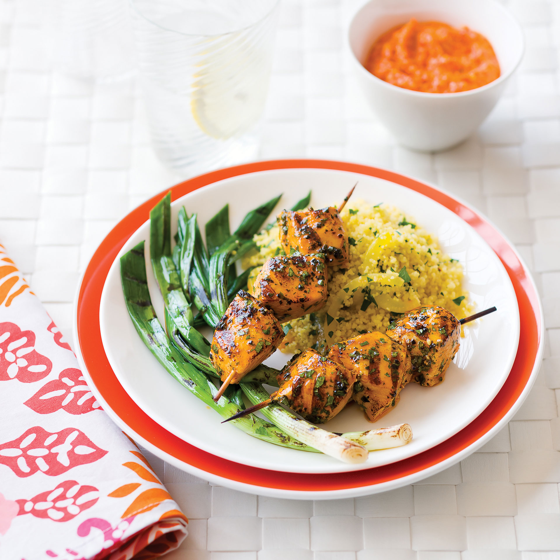 grilled-chicken-kebabs-with-romesco-sauce