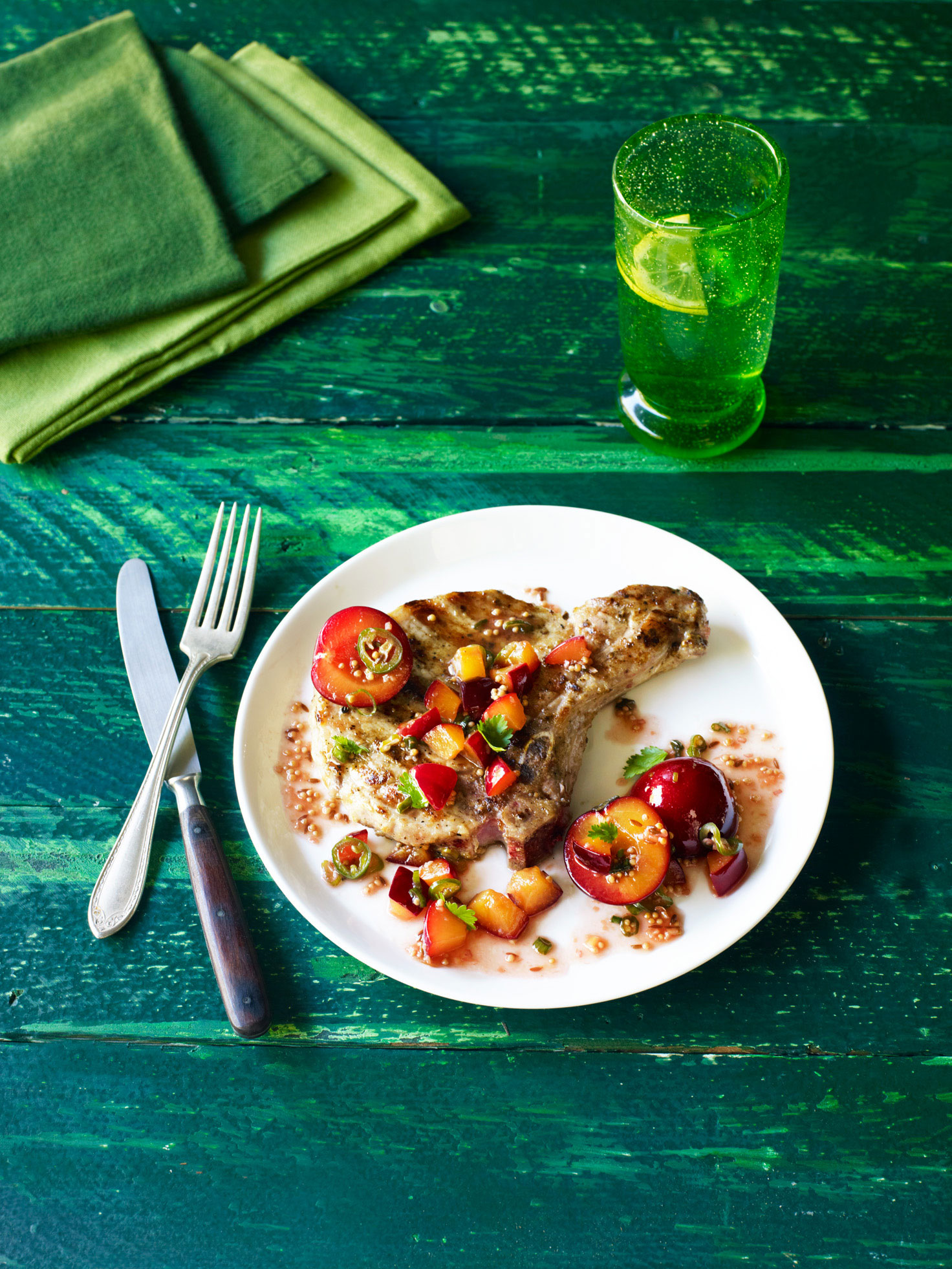 grilled-pork-chops-with-fresh-plum-chutney