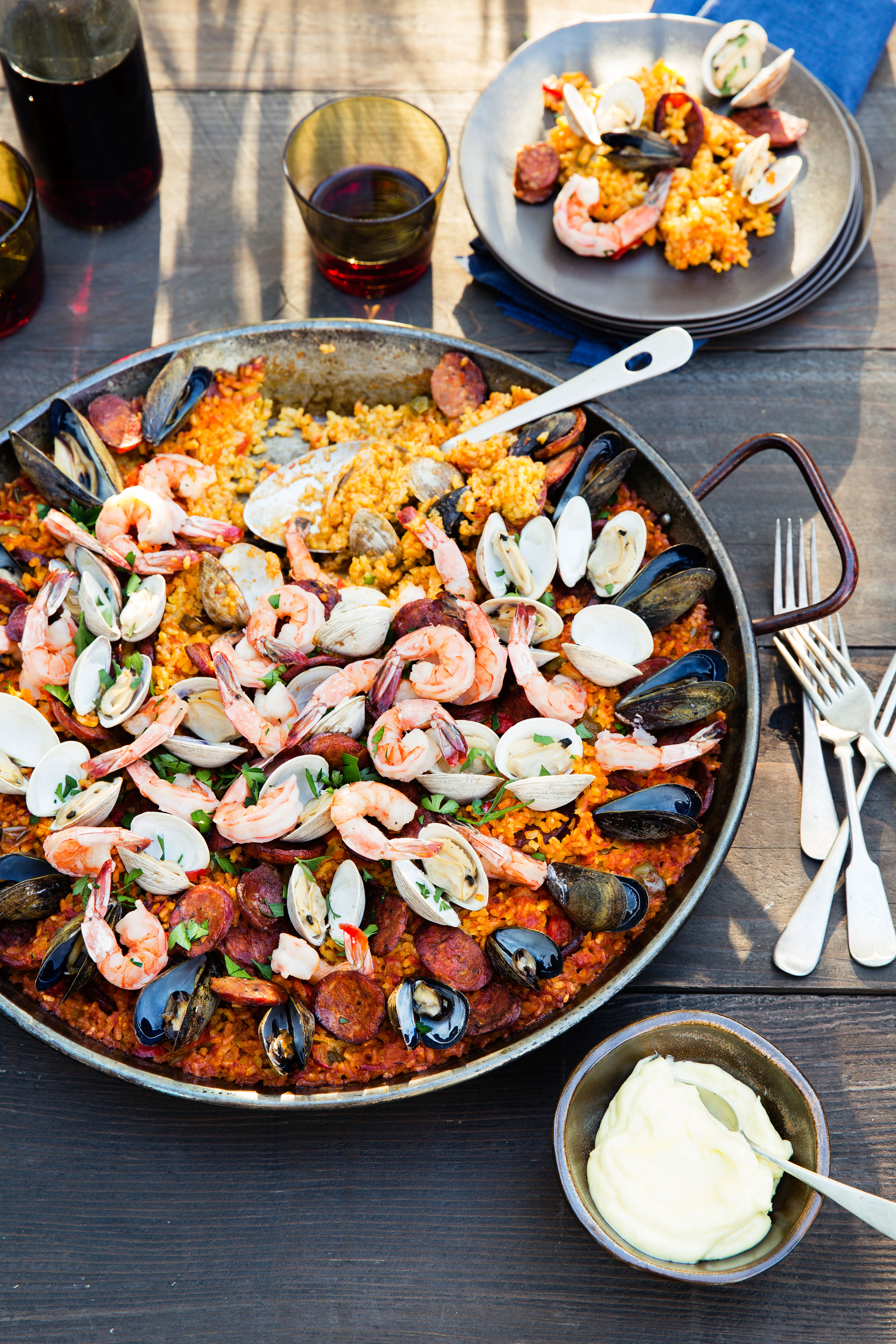 grilled-seafood-and-chorizo-paella