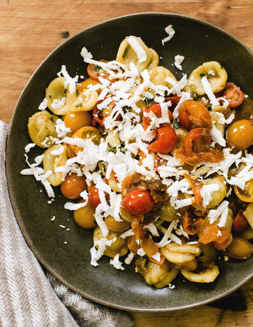 orecchiette-with-cherry-tomatoes-marjoram-and-ricotta-salata