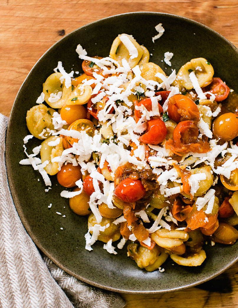 Fresh pasta: Orecchiette with Cherry Tomatoes, Marjoram, and Ricotta Salata (1015)