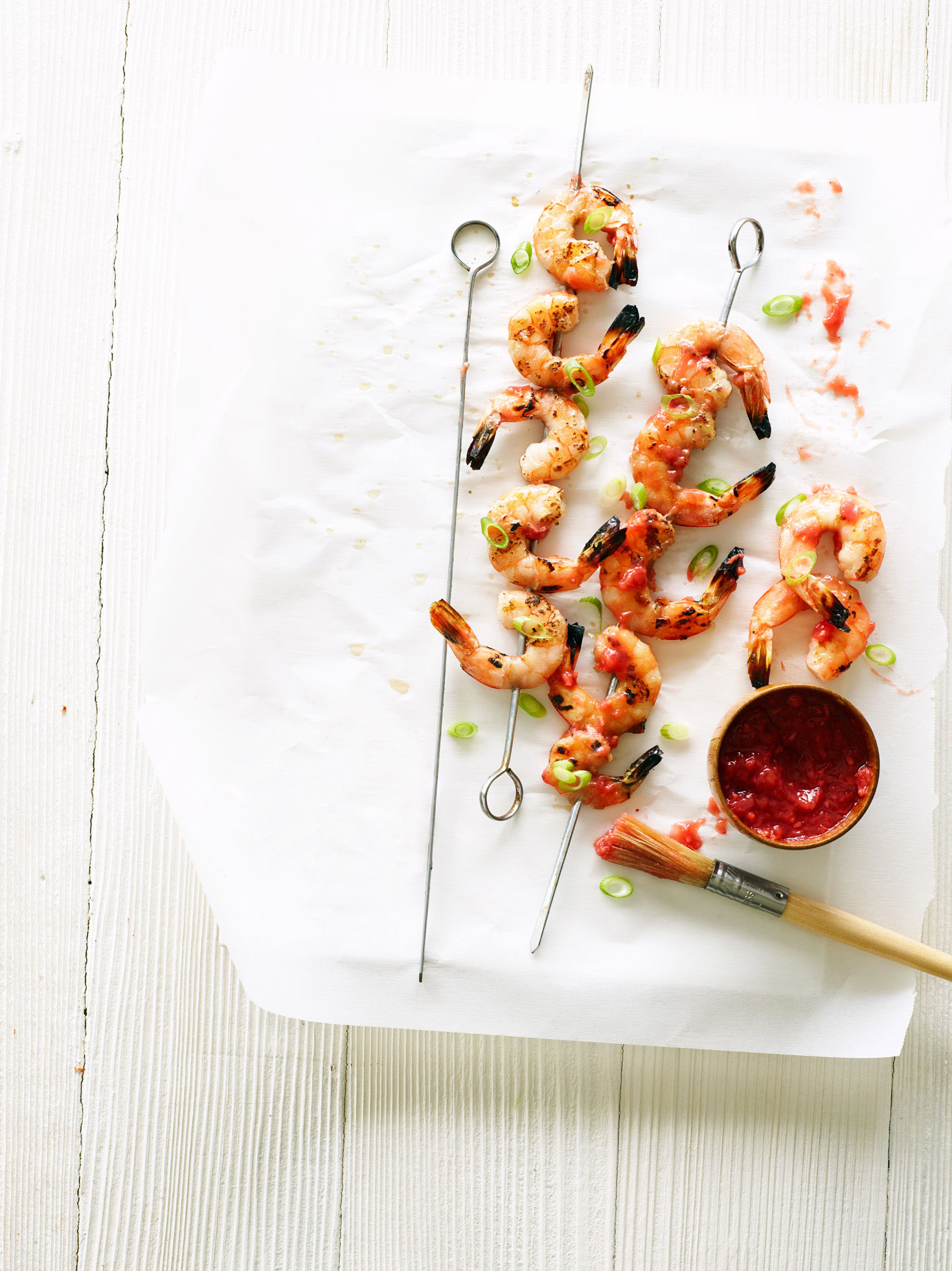 Rhubarb-Glazed Shrimp