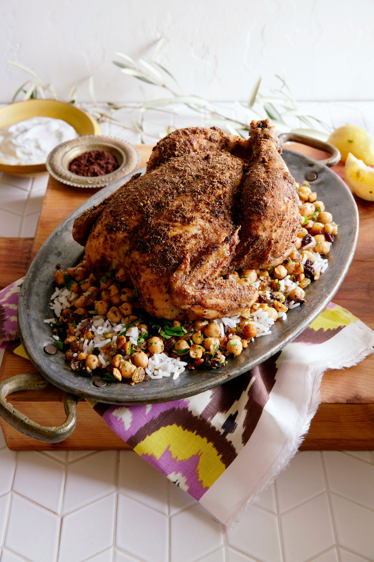 coriander-and-sumac-roast-chicken-with-chickpeas-and-hazelnuts