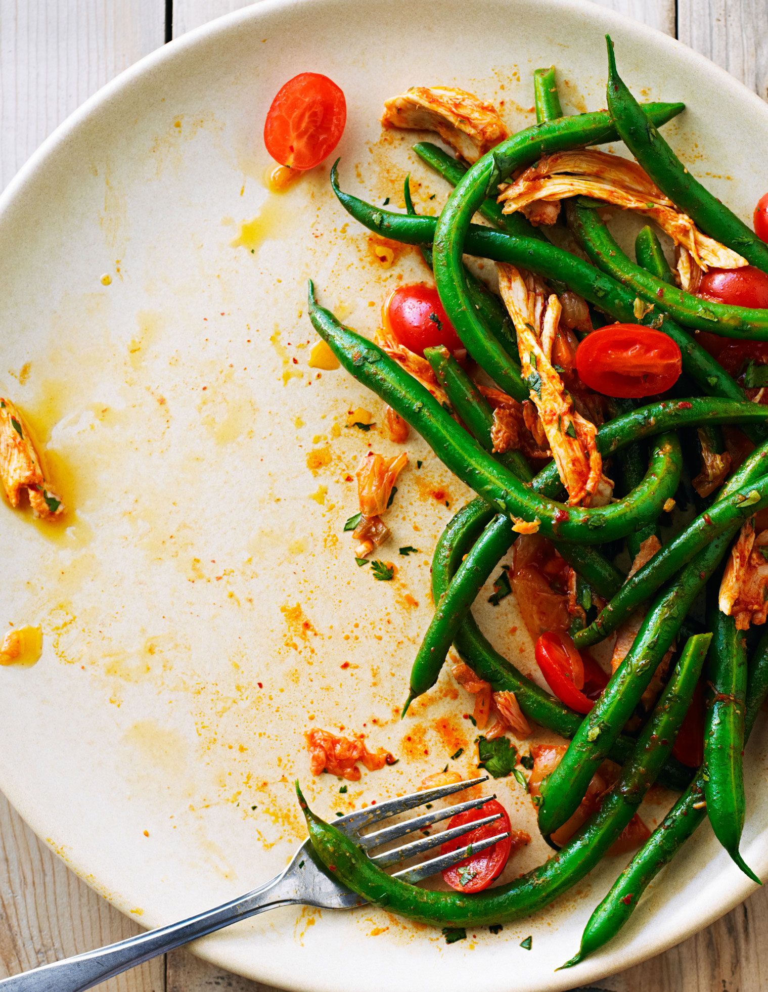 korean-style-chicken-and-green-bean-salad