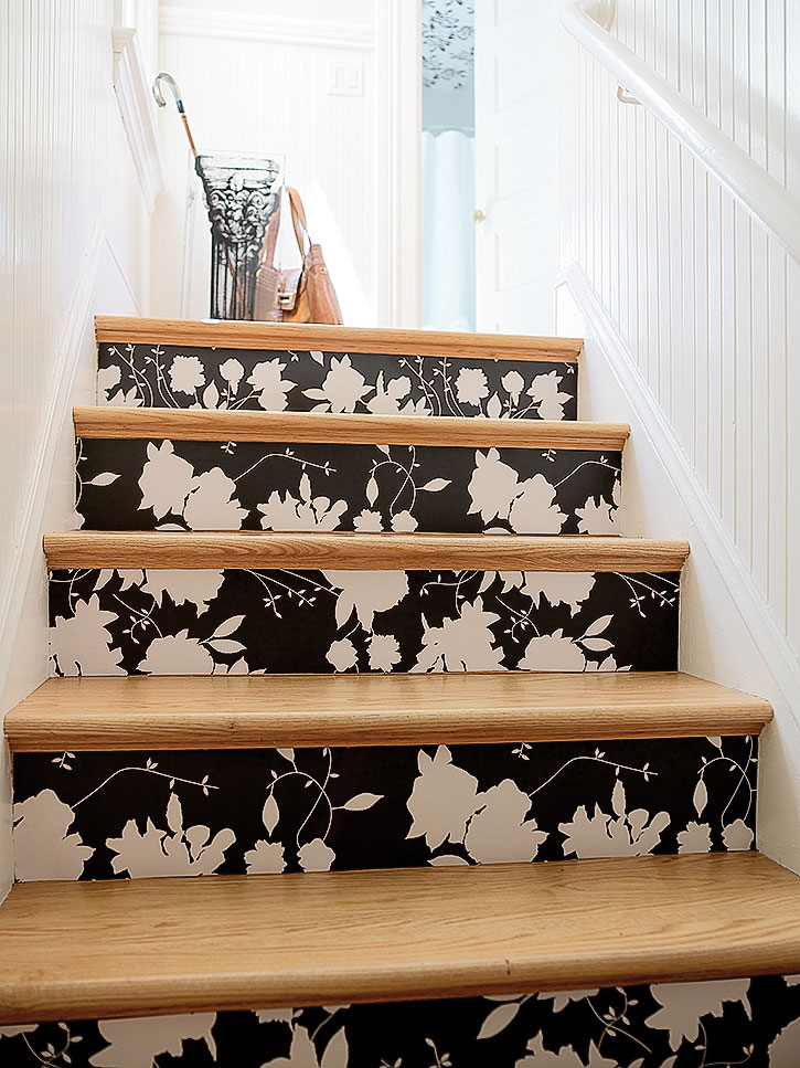 How to Wallpaper Stairs