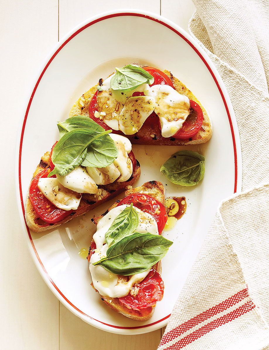 open-face-caprese-sandwiches