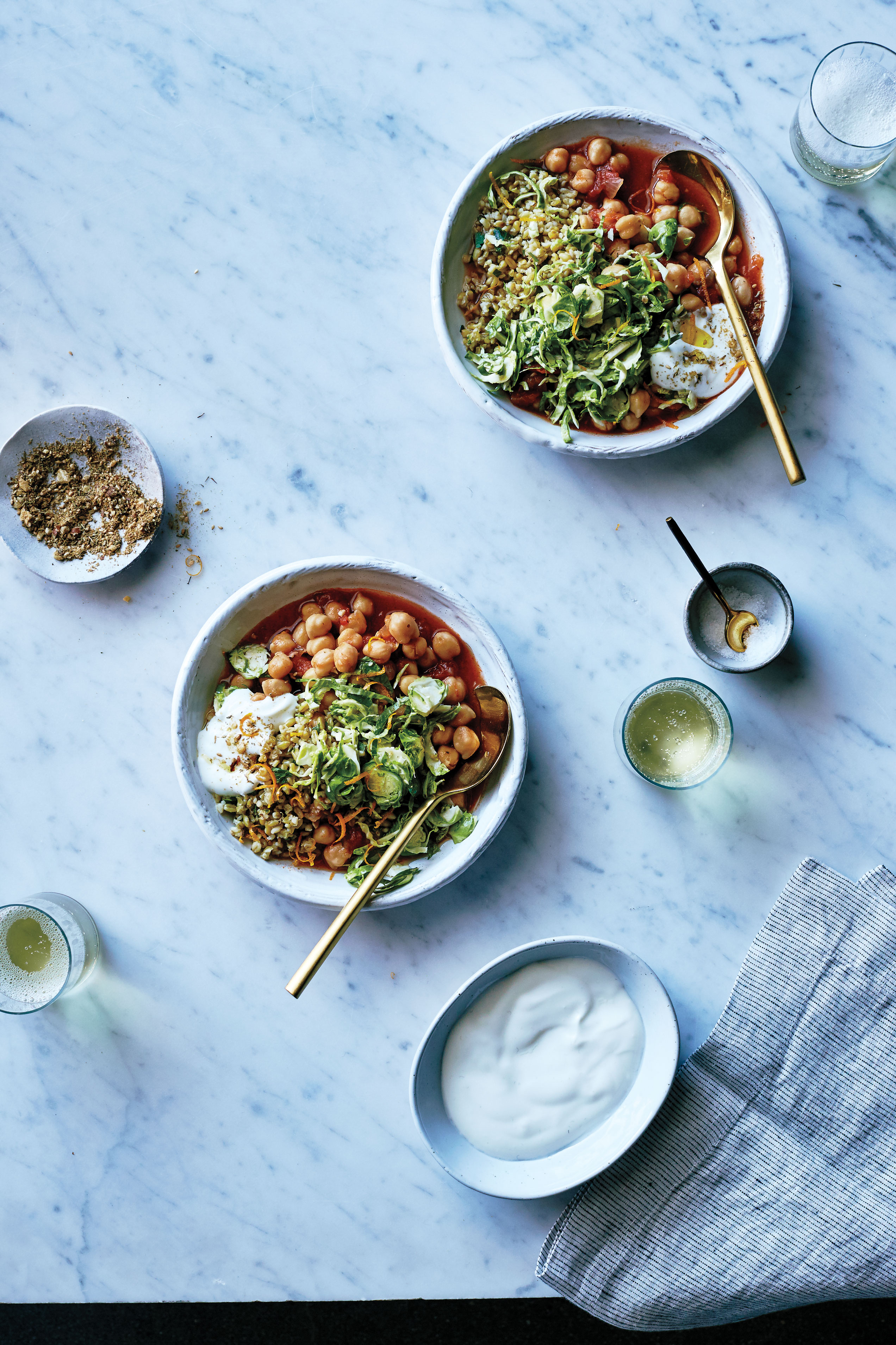 saffron-tomato-chickpeas-freekeh-and-brussels-sprouts