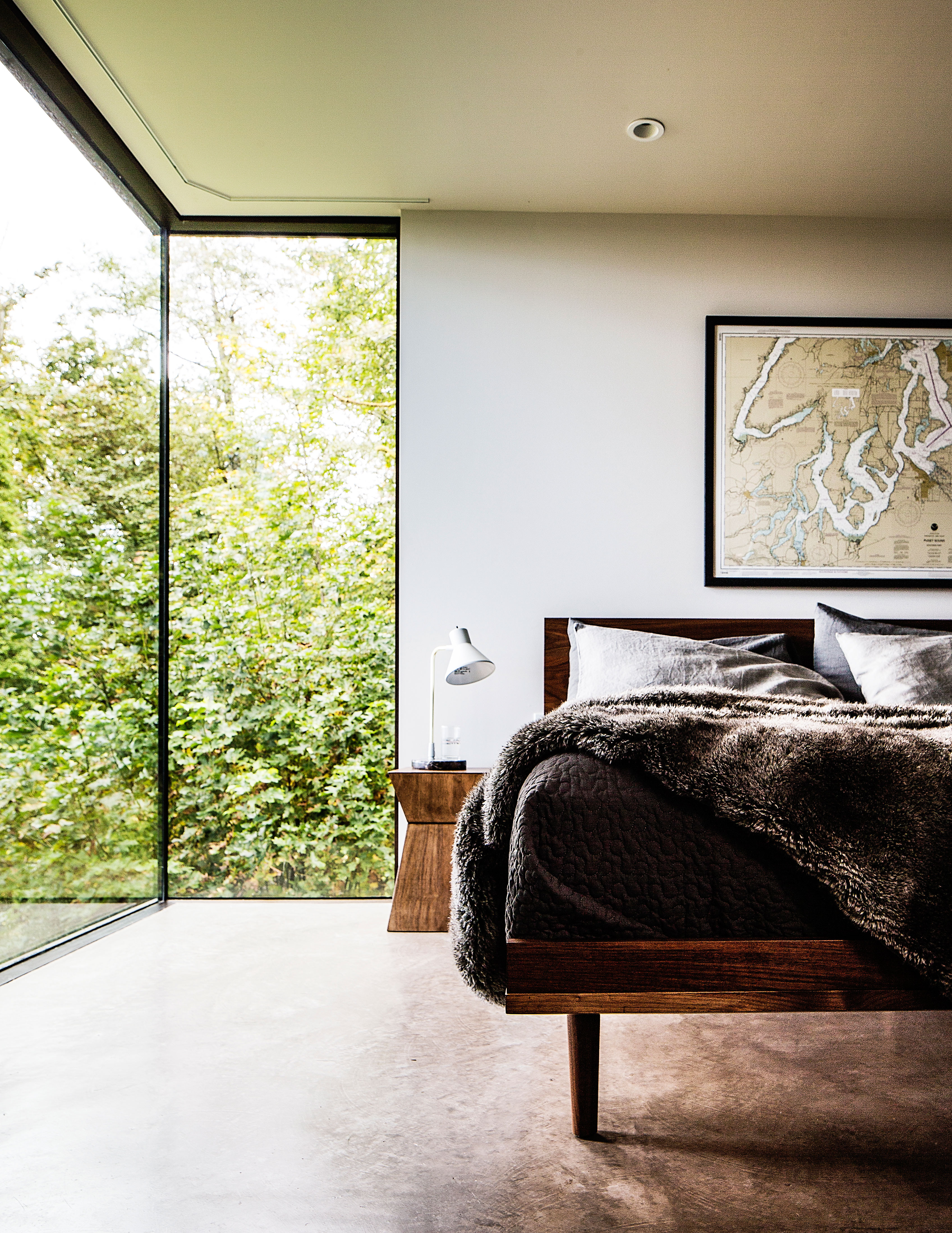 Contemporary Master Bedroom Design with Textured Wall