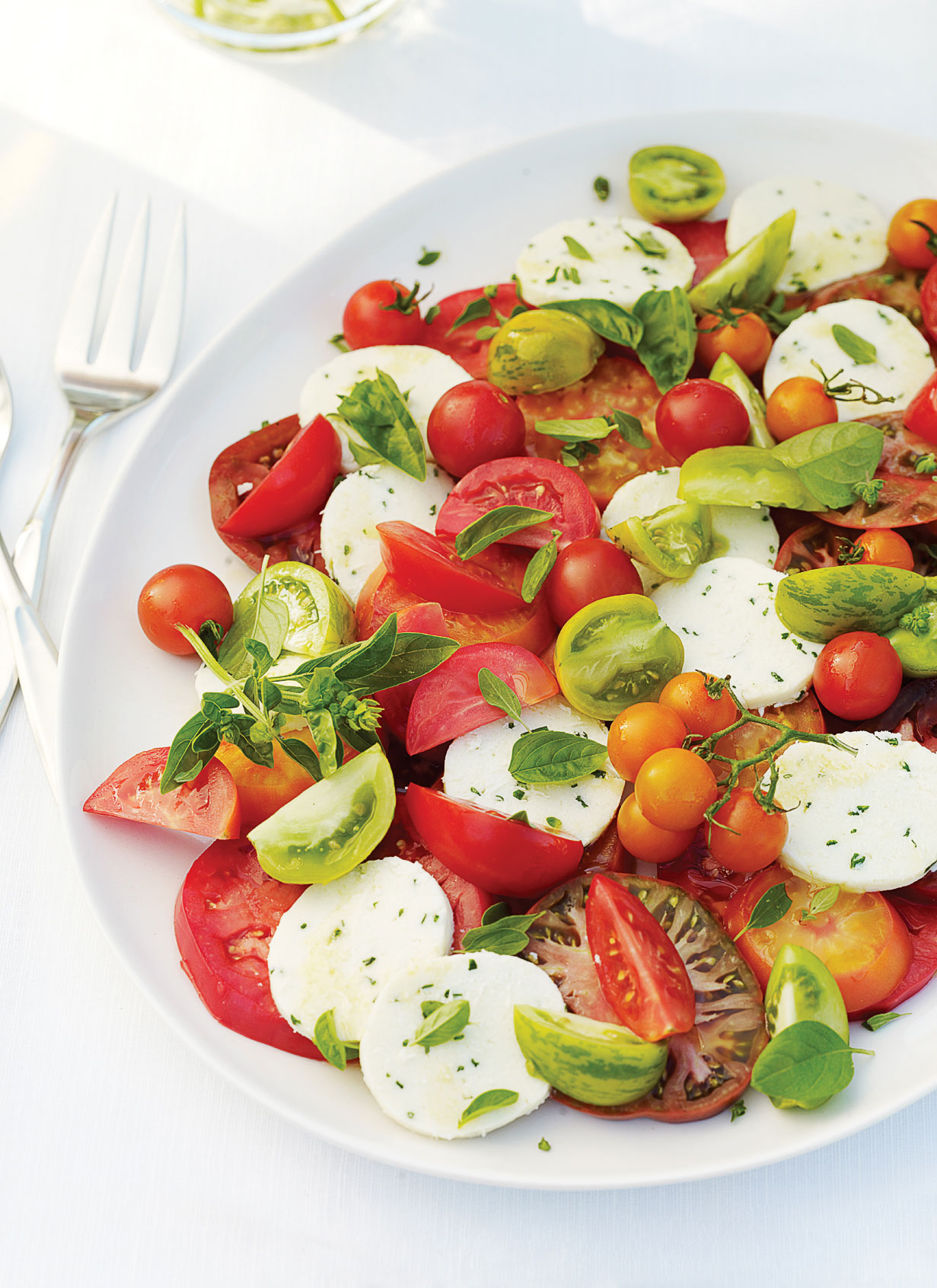 July 4 party: Tomato and Herb Salad with Fresh Chive Cheese