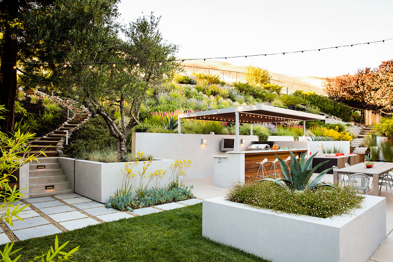 Beautiful Hillside Garden