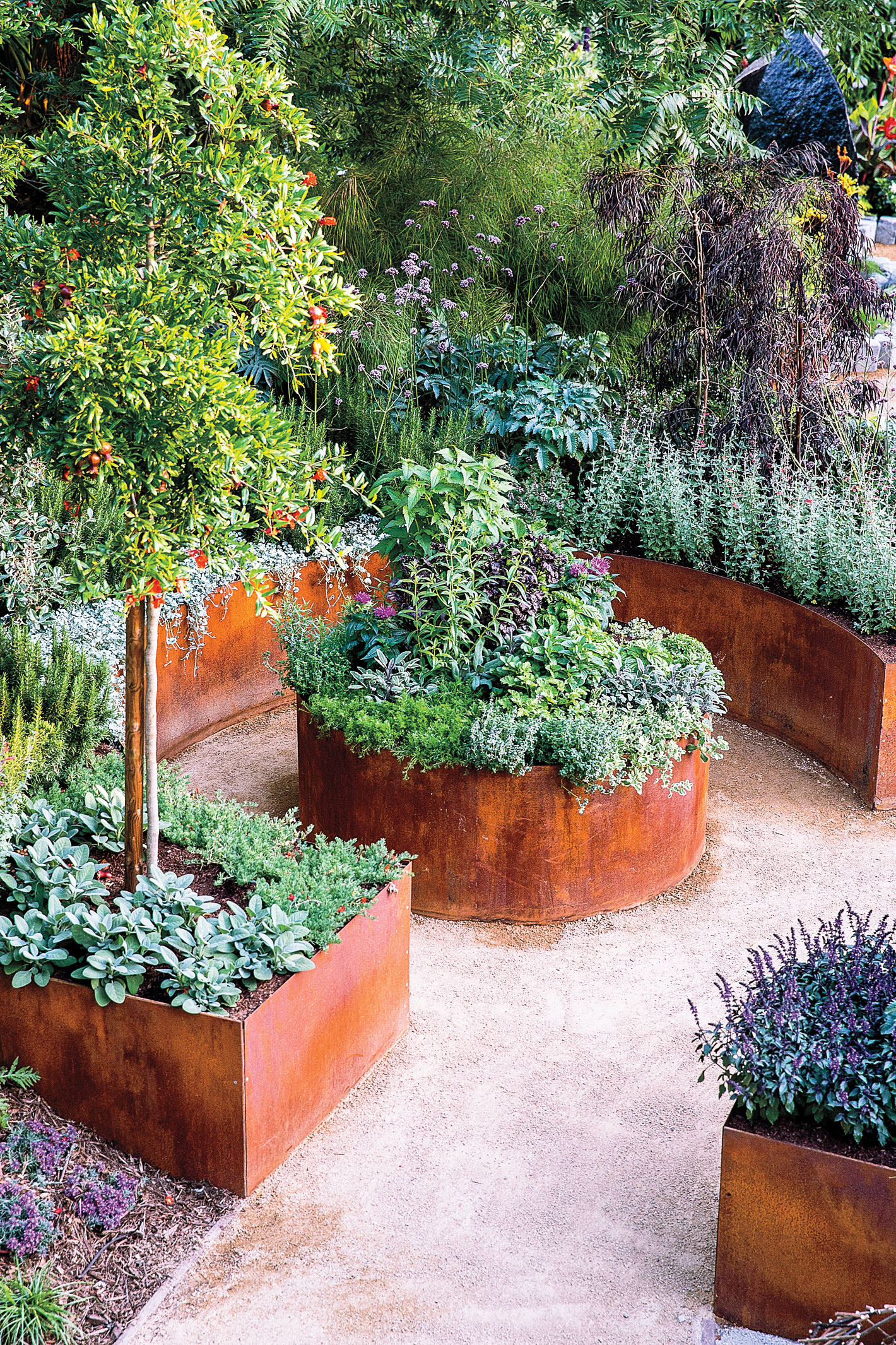 Curved Vegetable Garden