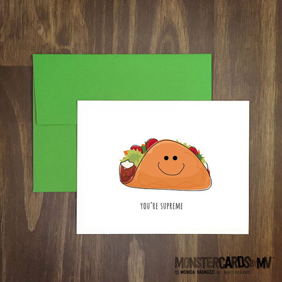Taco Valentine's card