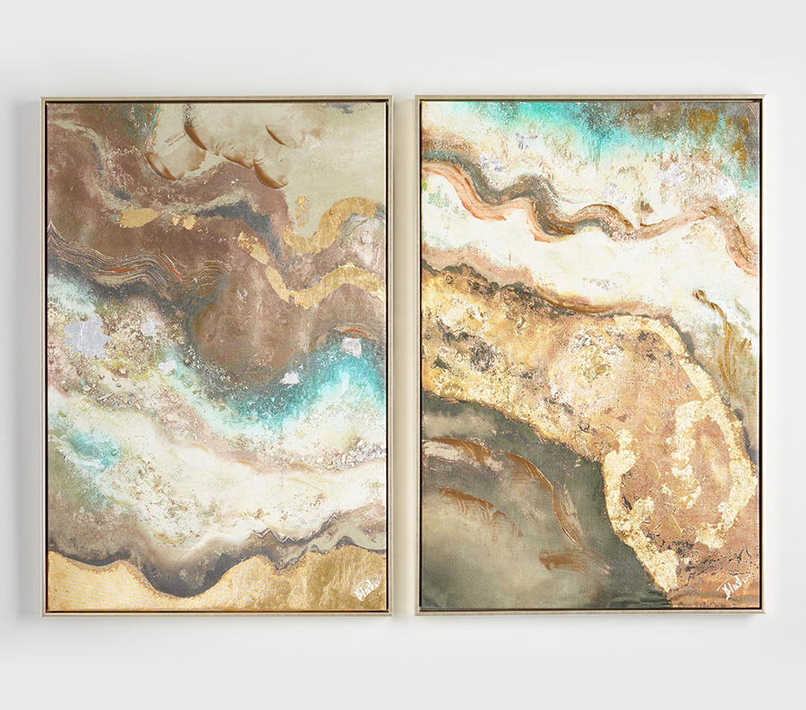 tea-lava-diptych-by-patricia-pinto-with-gold-frames-set-of-2