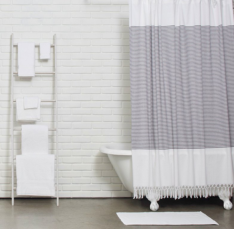 8 Fabric Shower Curtains Your Bathroom, Chambery Cotton Shower Curtain