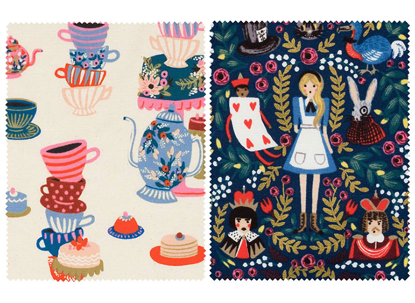 This <i>Alice in Wonderland</i>–Inspired Fabric Collection Is Pure Whimsy