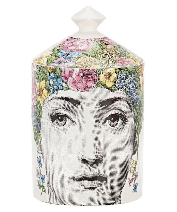 Floral lidded candle
