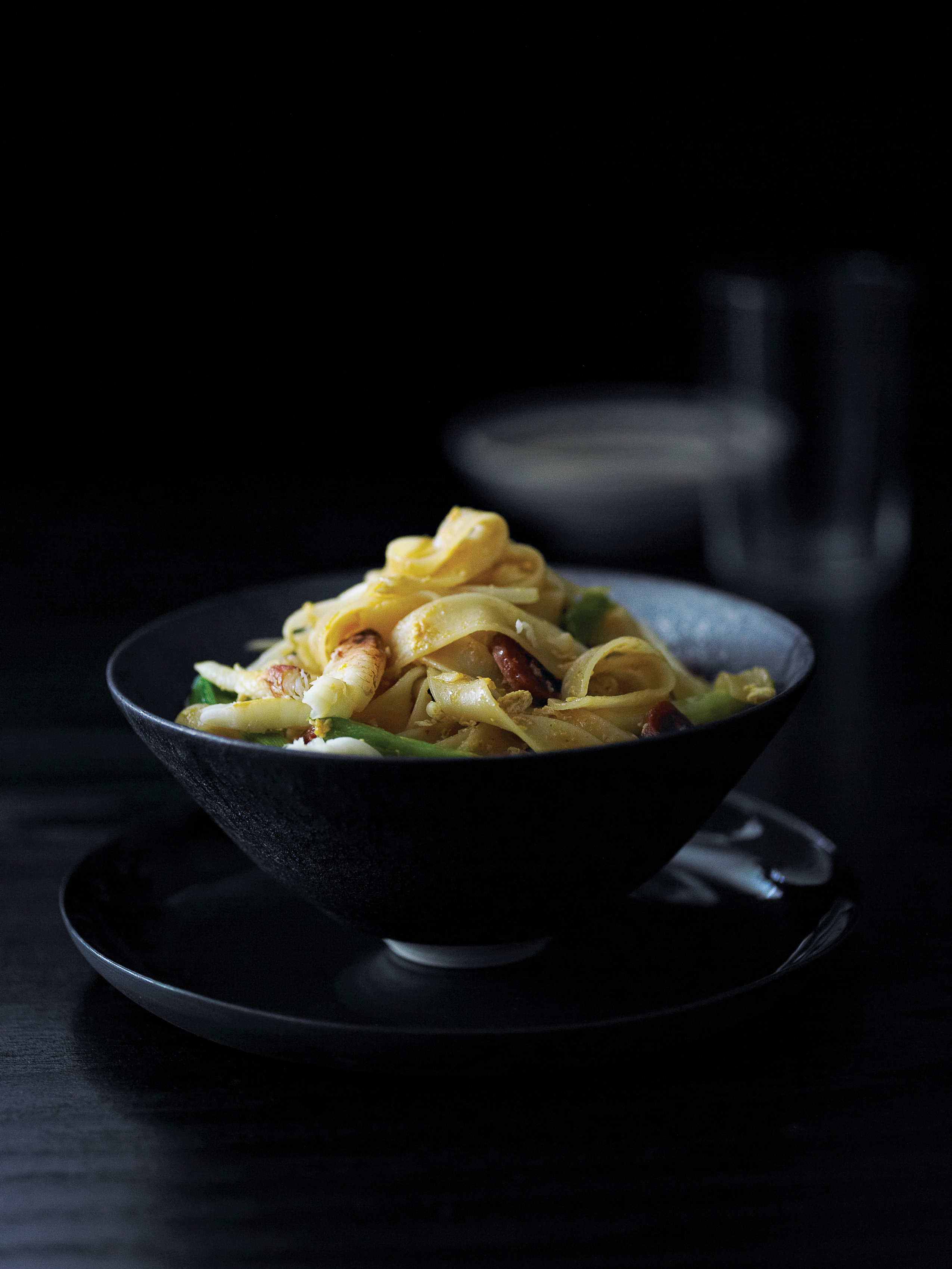 malaysian-noodles-with-crab-and-sausage-penang-char-kway-teow