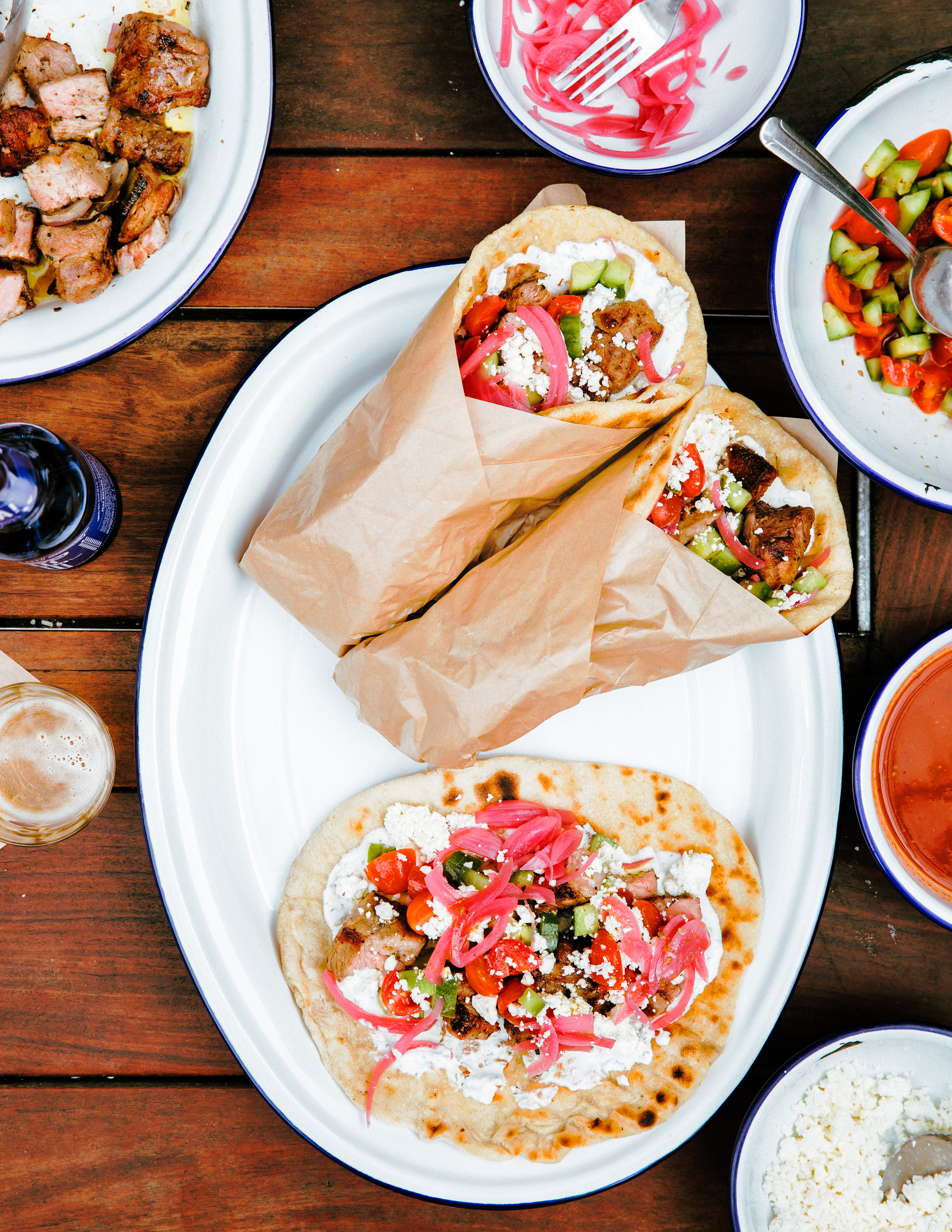 grilled-pork-souvlaki-with-fresh-pita