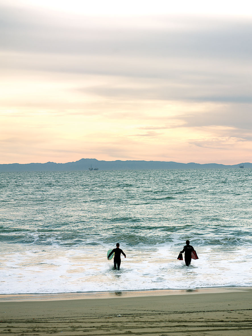 Huntington Beach surfers