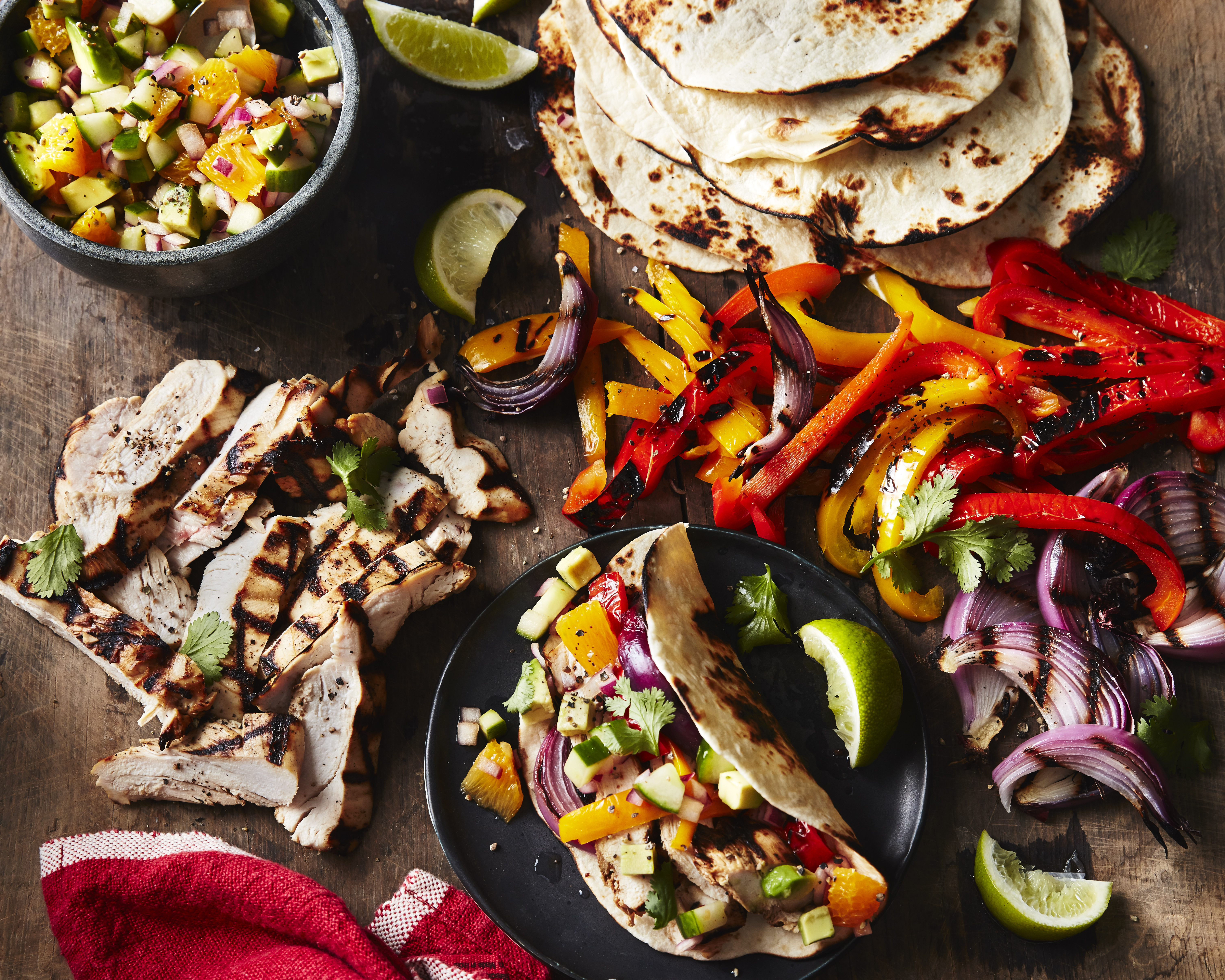 tequila-marinated-chicken-fajitas-chardonnay