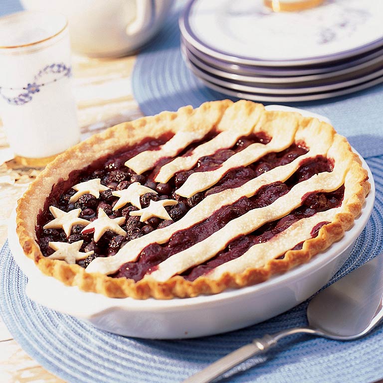 Old Glory Cherry-Blueberry Pie