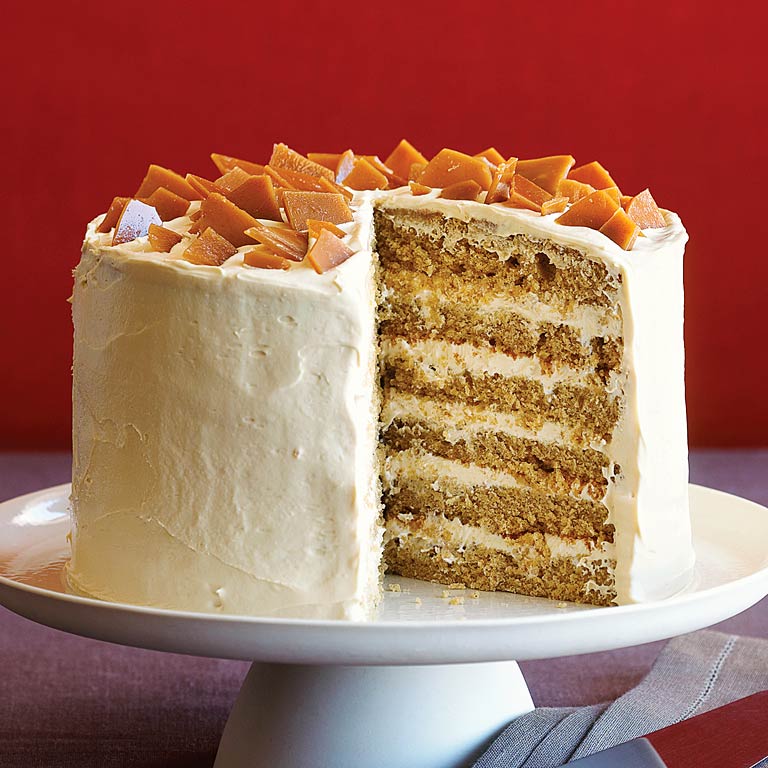 Spice Cake with Coffee Toffee Crunch