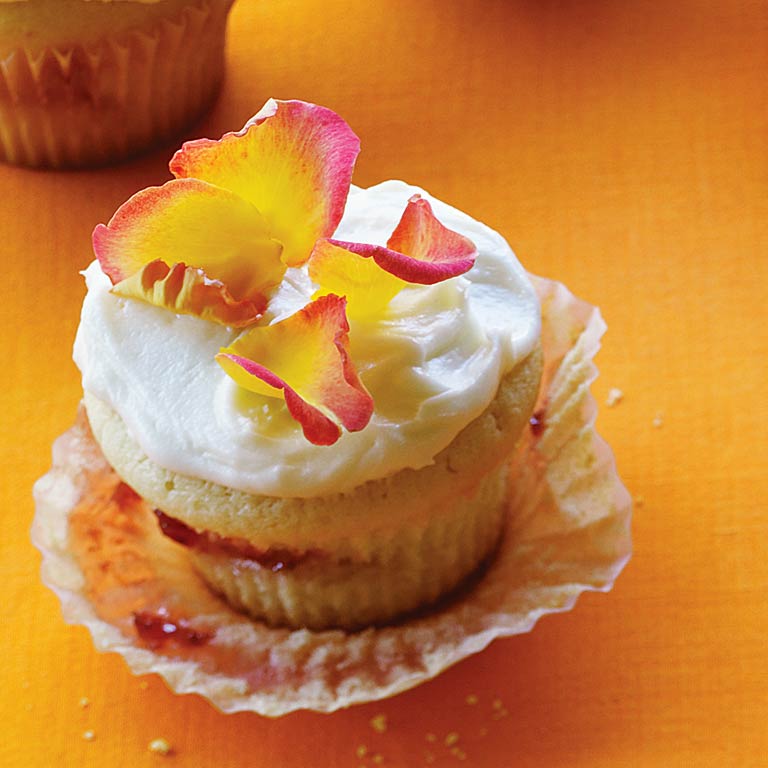 Strawberry-Rose Cupcakes