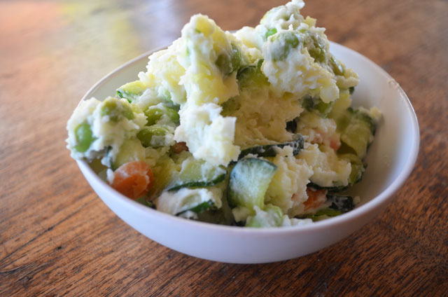 Mashed potatoes and sausage gravy from Heartlandia