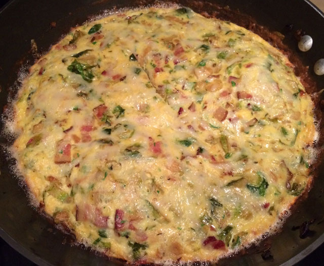 Brussels Sprouts and Bacon Frittata from Huckleberry
