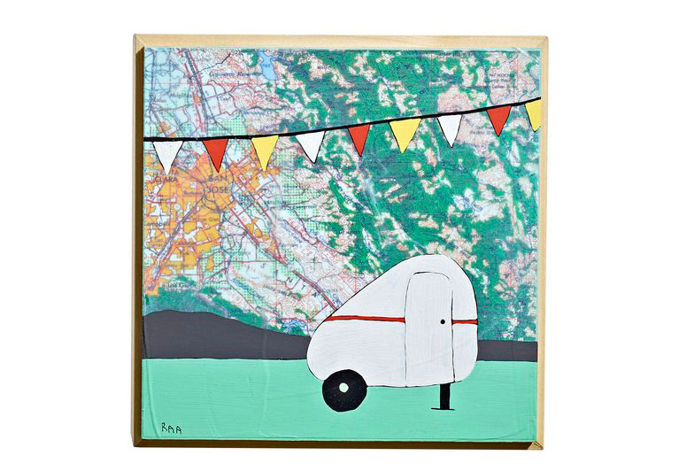 Bonus Giveaway: Original Map Painting by Rachel Ann Austin