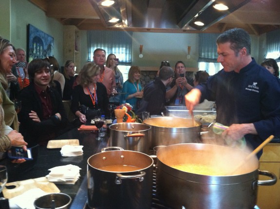 Grilled Sausage Risotto and Partying at Michael Chiarello’s House