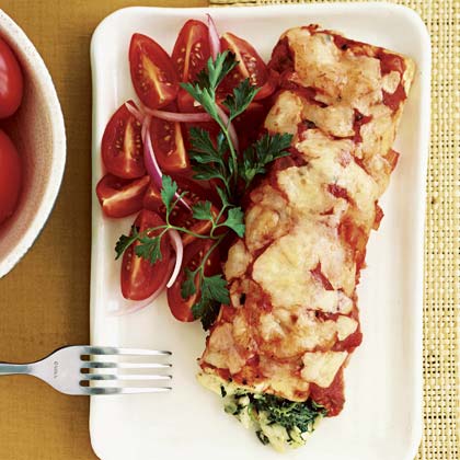 Spinach and Crab Enchiladas