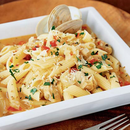 Clam and Red Pepper Penne