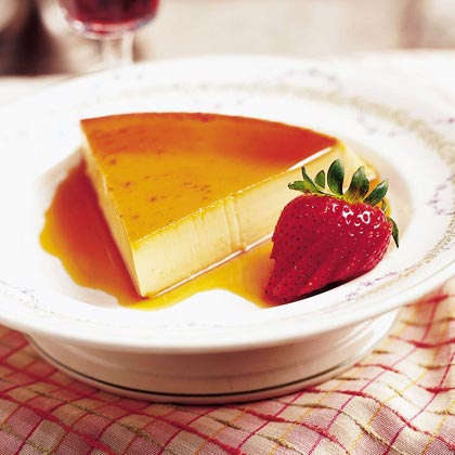 Citrus-scented Port Flan