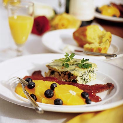 Spinach and Artichoke Cheese Custard