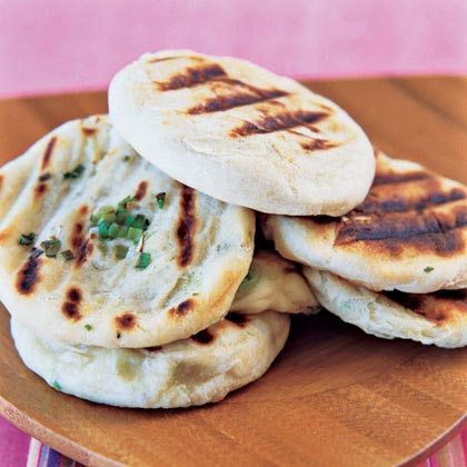 Grilled Green-Onion Breads