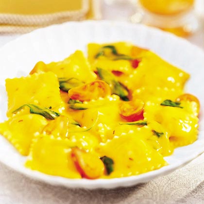 Ravioli with Split Pea Sauce