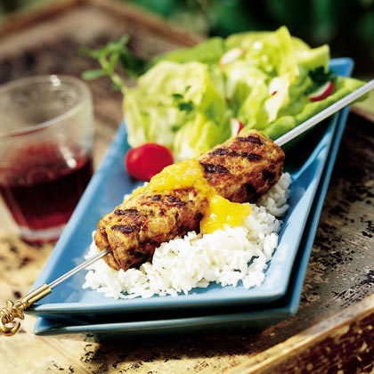 Turkey-Beef Kebabs