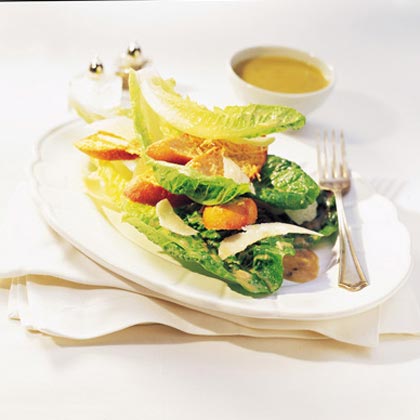 Stacked Caesar Salad with Parmesan Rafts