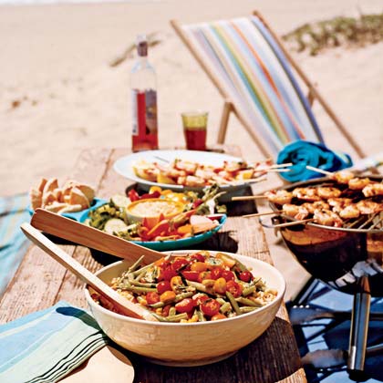 Orzo Salad with Corn, Green Beans, and Tomatoes